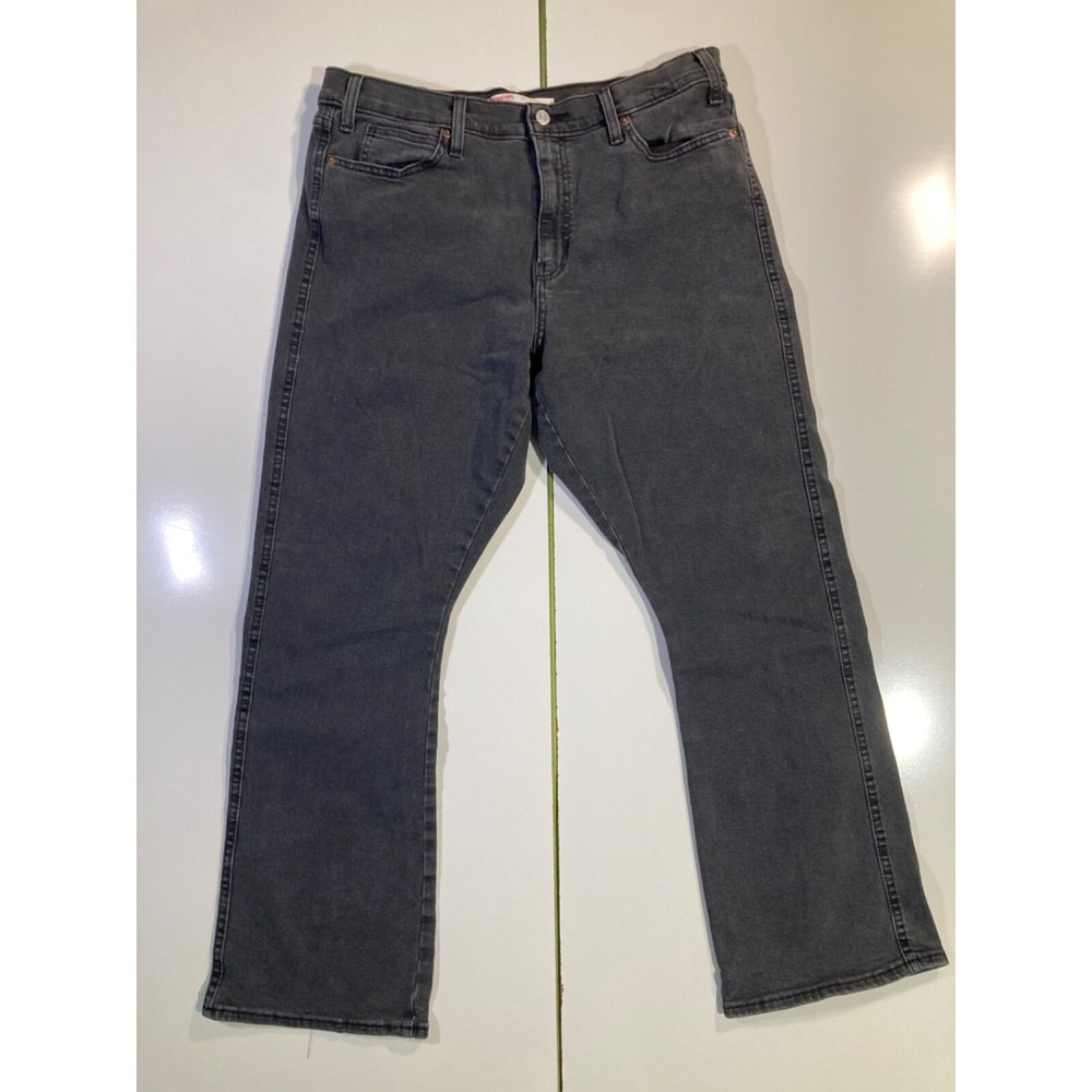 Authentic Signature Levis Denim Jeans black high rise kick boot W32X14 women - Picture 7 of 12